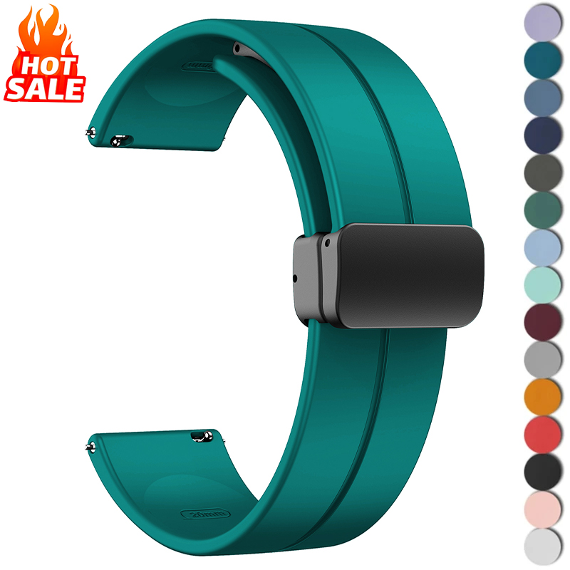 Canvas Strap Watch - 18mm 20mm 22mm Silicone Band for