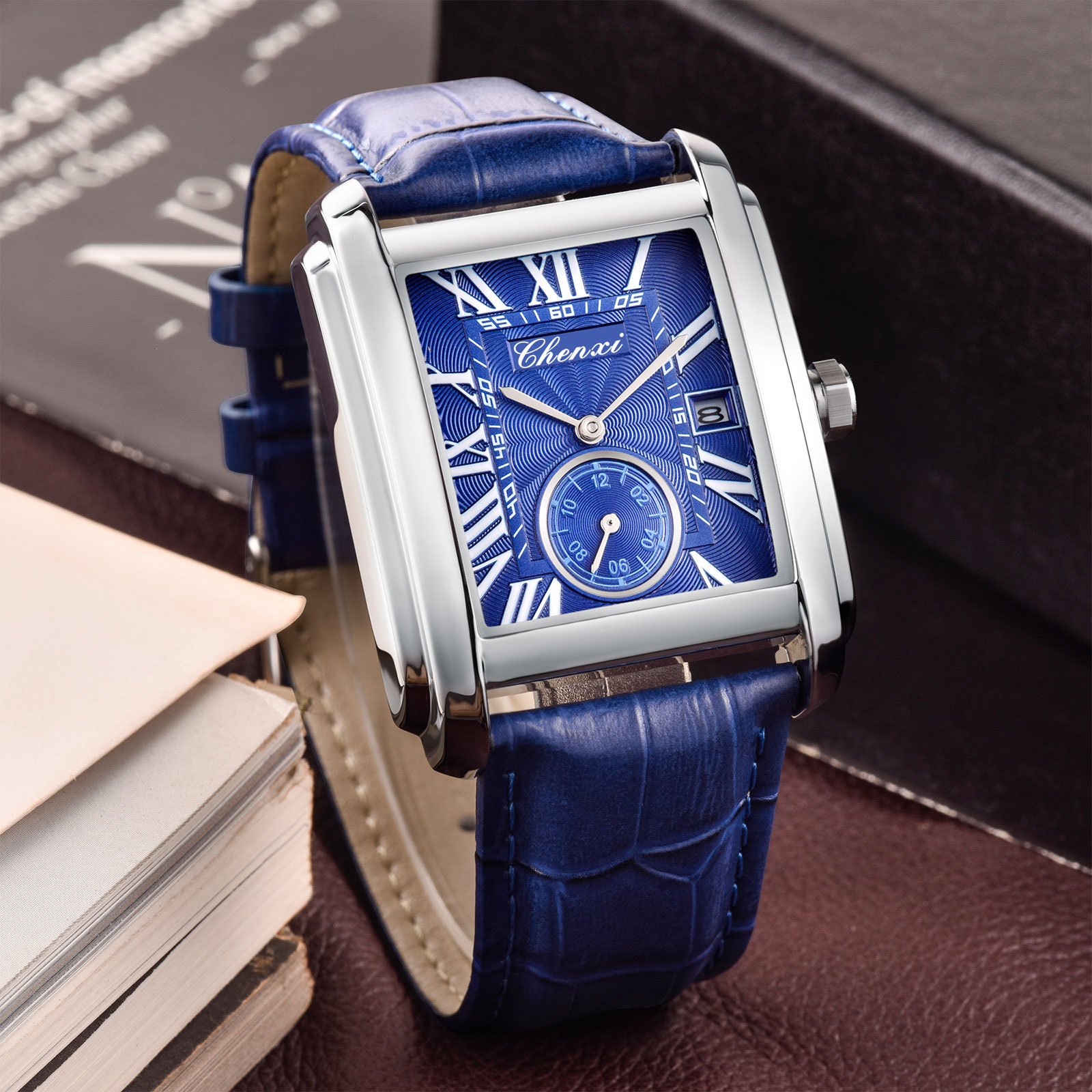Chenxi 8216 New Fashion Boy Cl - Leather Watch Band Men のレビューと価格