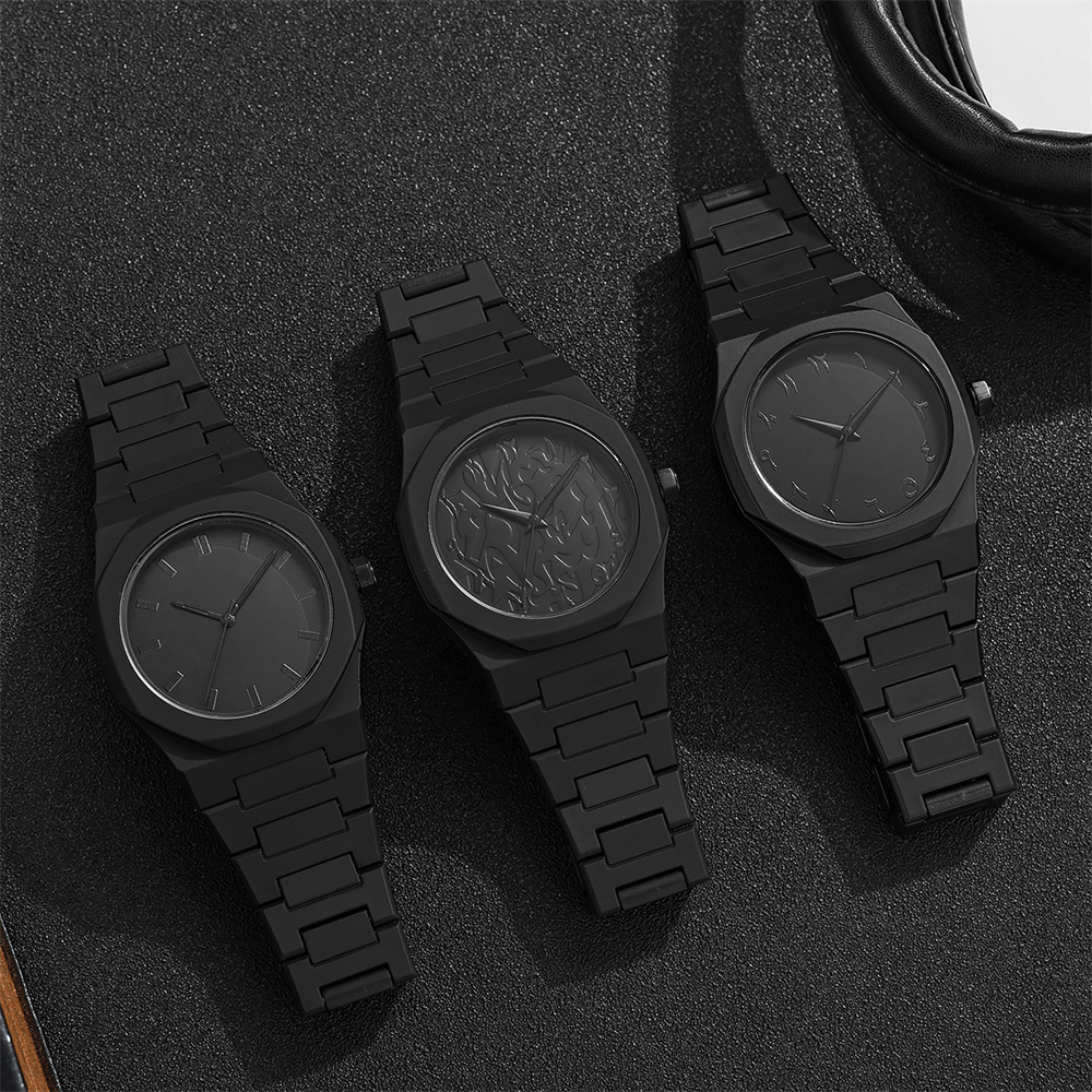 Men's Fashion Simple Black Lar - Butterfly Clasp Deployant のレビューと価格