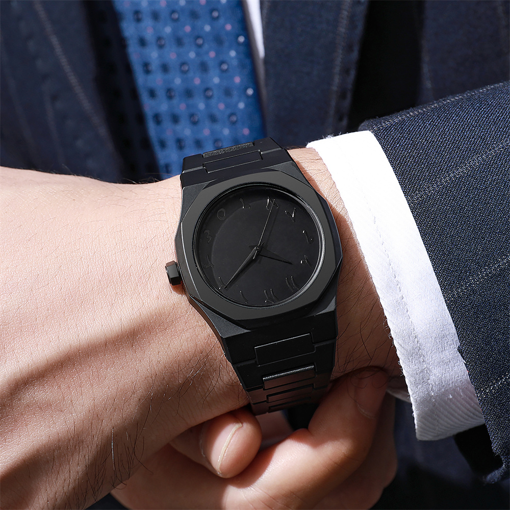Men's Fashion Simple Black Lar - Butterfly Clasp Deployant のレビューと価格