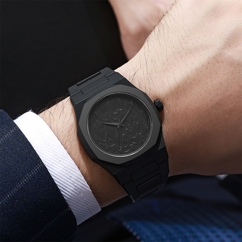 Men's Fashion Simple Black Lar - Butterfly Clasp Deployant のレビューと価格