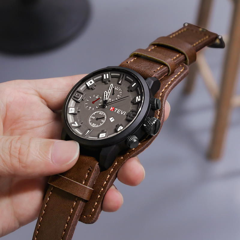 Retro Men's Watches Classic Lu - Leather Watch Band Men のレビューと価格