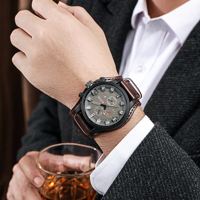 Retro Men's Watches Classic Lu - Leather Watch Band Men のレビューと価格
