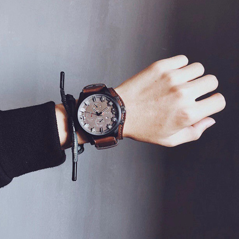 Retro Men's Watches Classic Lu - Leather Watch Band Men のレビューと価格