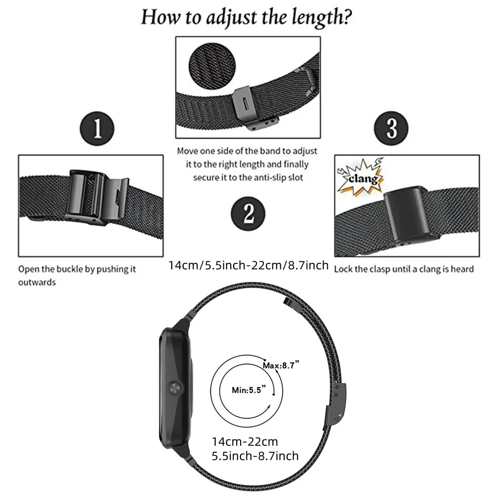 Metal Bands for Huawei Band 6/ - Mesh Strap Metal のレビューと価格