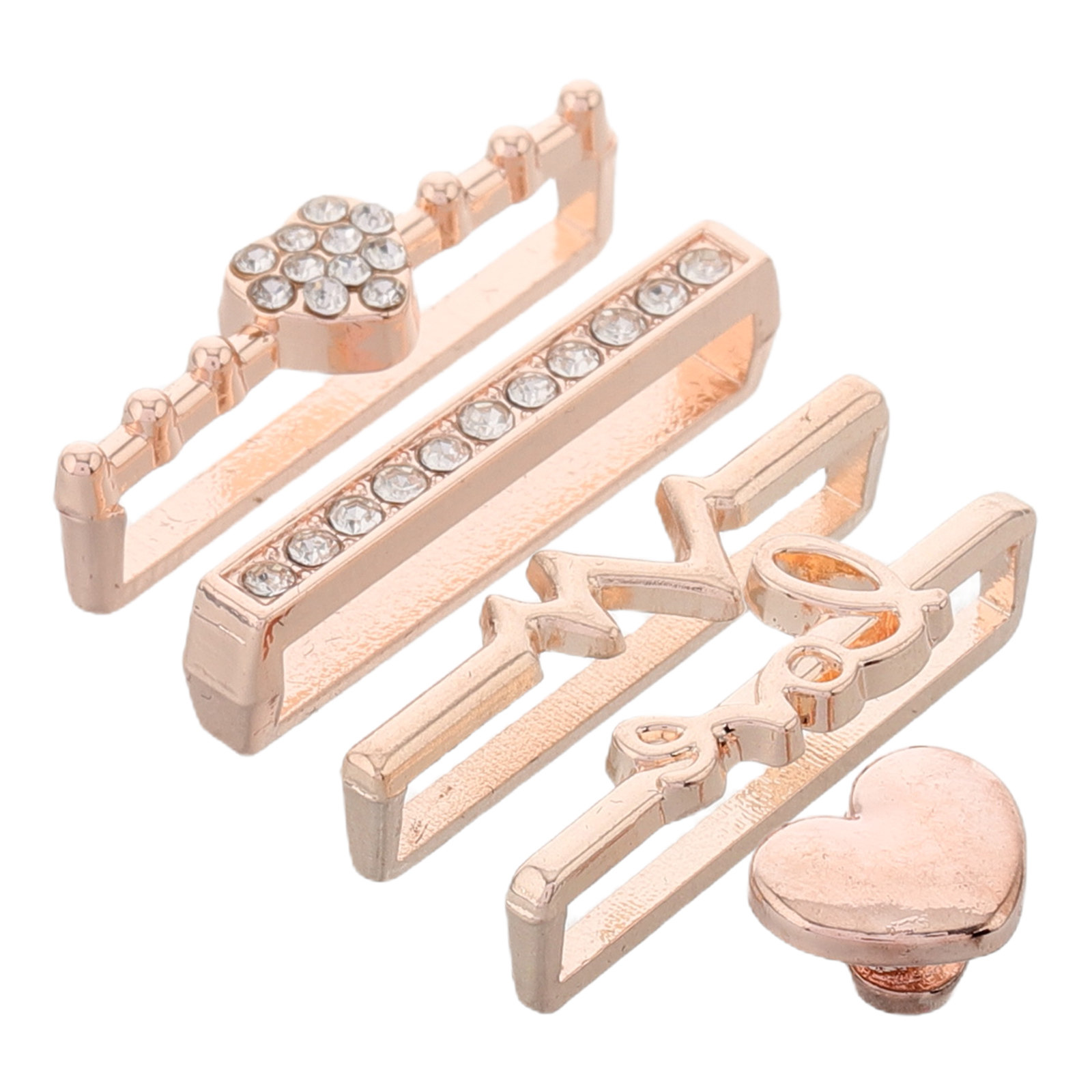 5Pcs Heart Design Watch Band D - Mesh Strap Metal のレビューと価格
