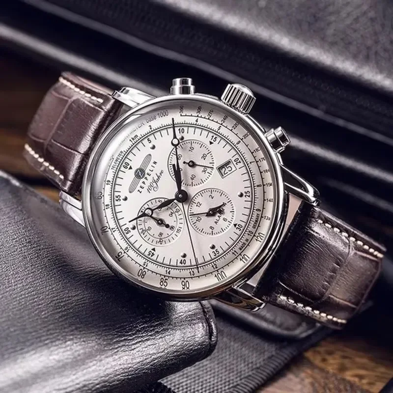 Zeppelin Airship Automatic Dat - Leather Watch Band Men のレビューと価格