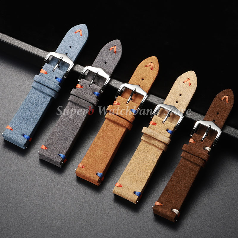 Suede Leather Watch Strap 18mm - Suede Strap Watch のレビューと価格