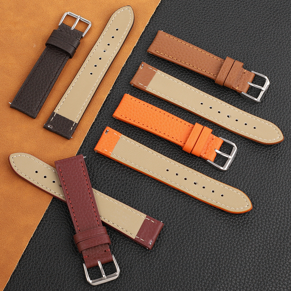 Universal Genuine Leather Watc - Leather Strap Quick Release のレビューと価格