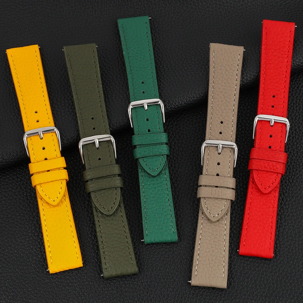 Universal Genuine Leather Watc - Leather Strap Quick Release のレビューと価格