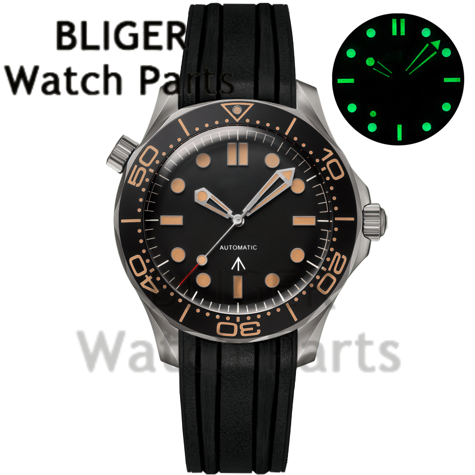Customizable DIY 41mm Titanium - Stainless Bracelet Diver のレビューと価格
