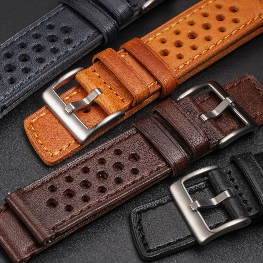 Hemsut Genuine Leather Watch B - Leather Strap Quick Release のレビューと価格