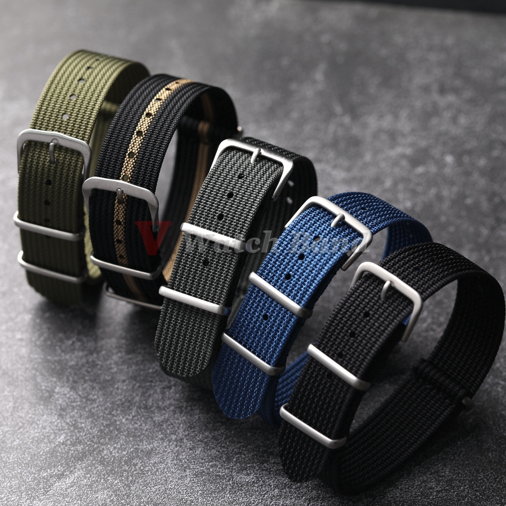New Ribbed Nylon Watchband Nyl - Nato Strap Nylon のレビューと価格