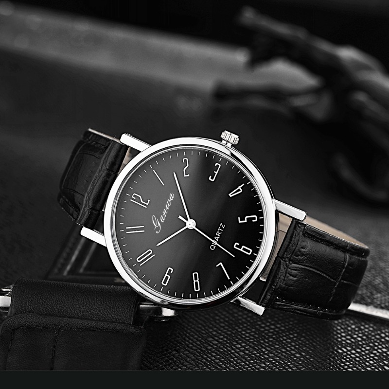 Men's Watch Fashion Arabic Qua - Leather Watch Band Men のレビューと価格