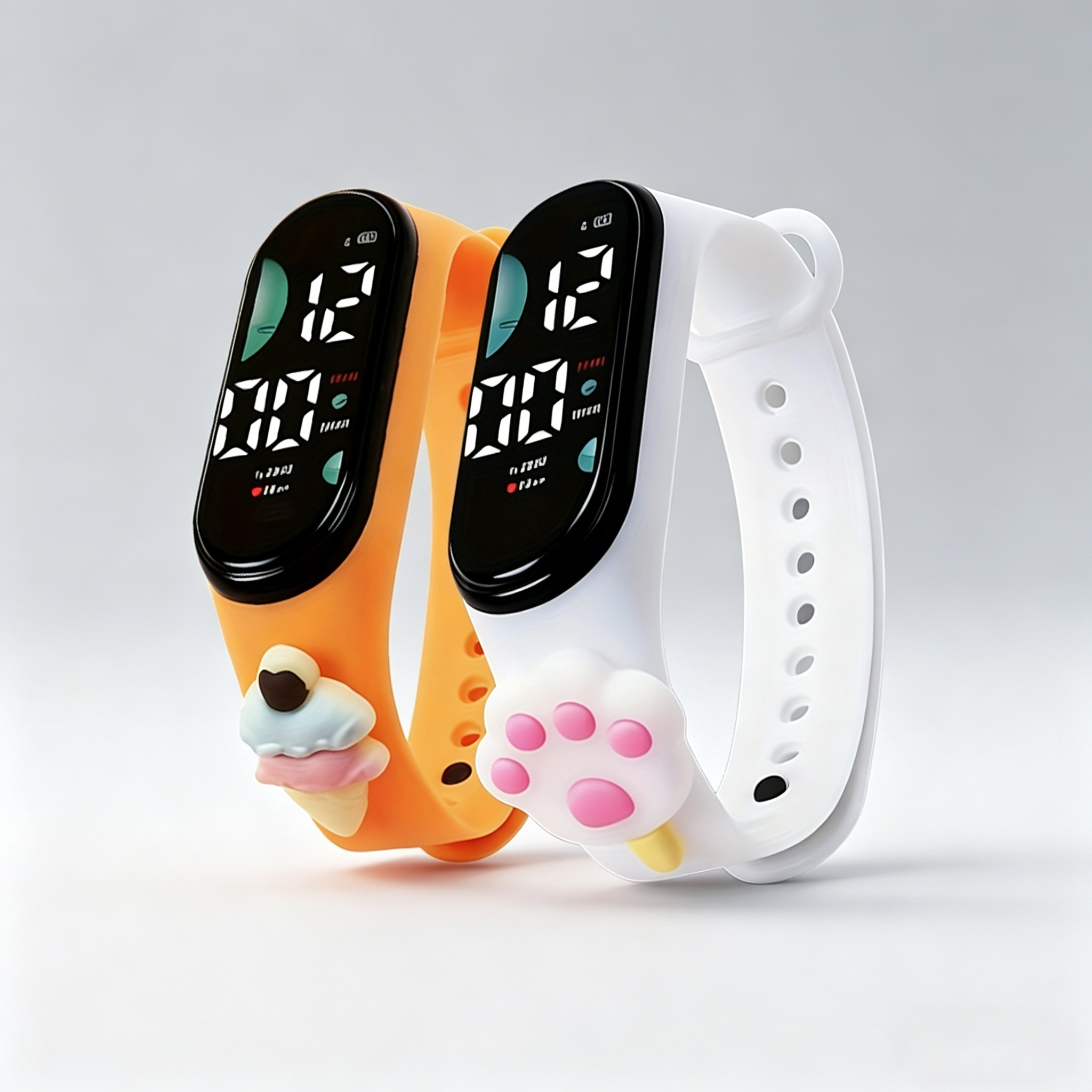 Cute 3D Cartoon Digital Watch  - Silicone Band Women のレビューと価格