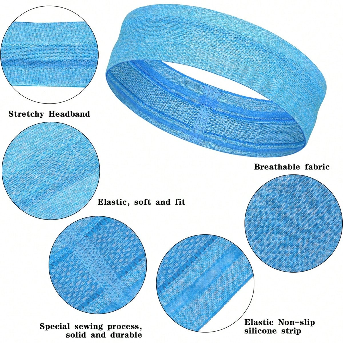Sweatbands Non Slip Headbands  - Silicone Band Women のレビューと価格