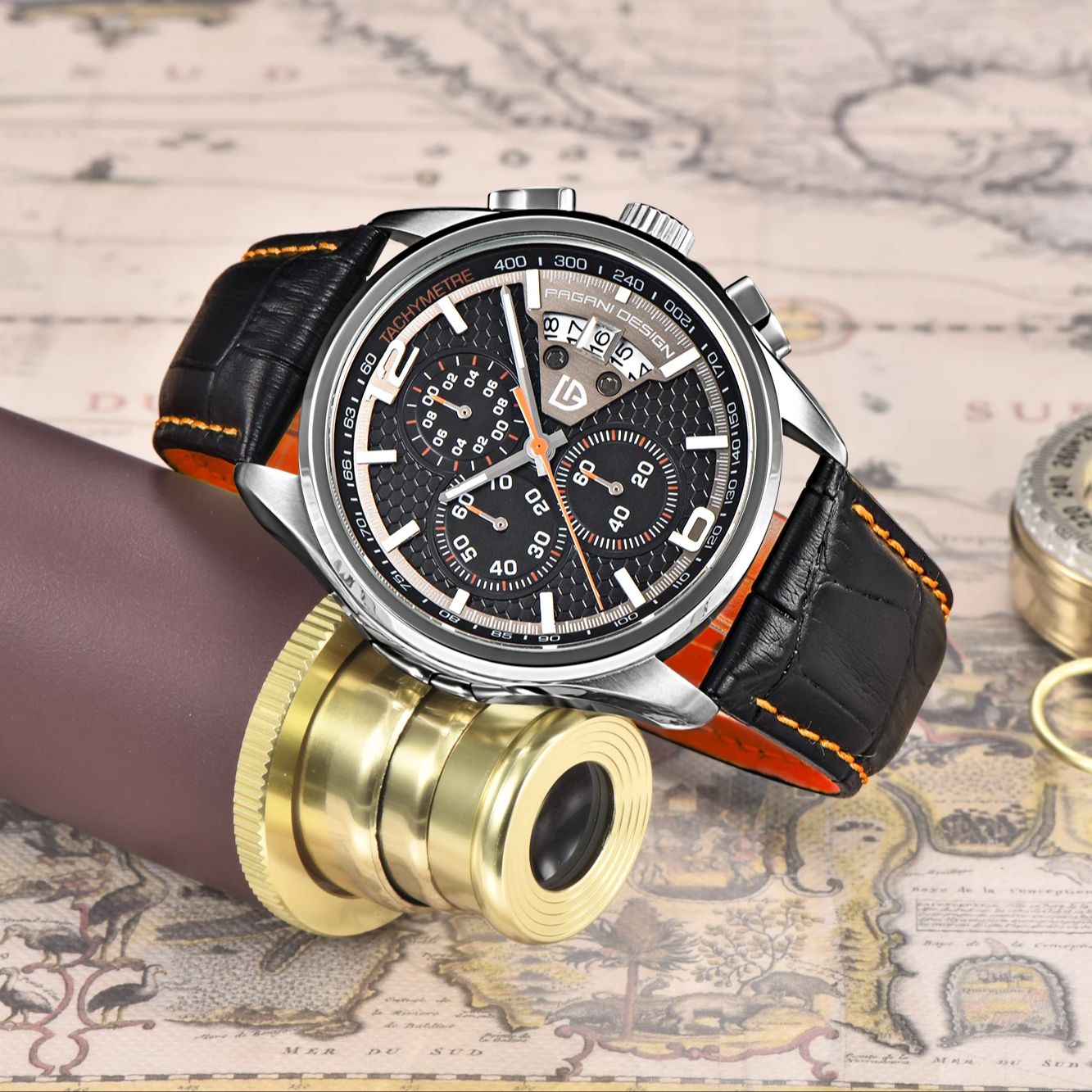 Pagani PD3306 Mens Quartz Watc - Leather Watch Band Men のレビューと価格