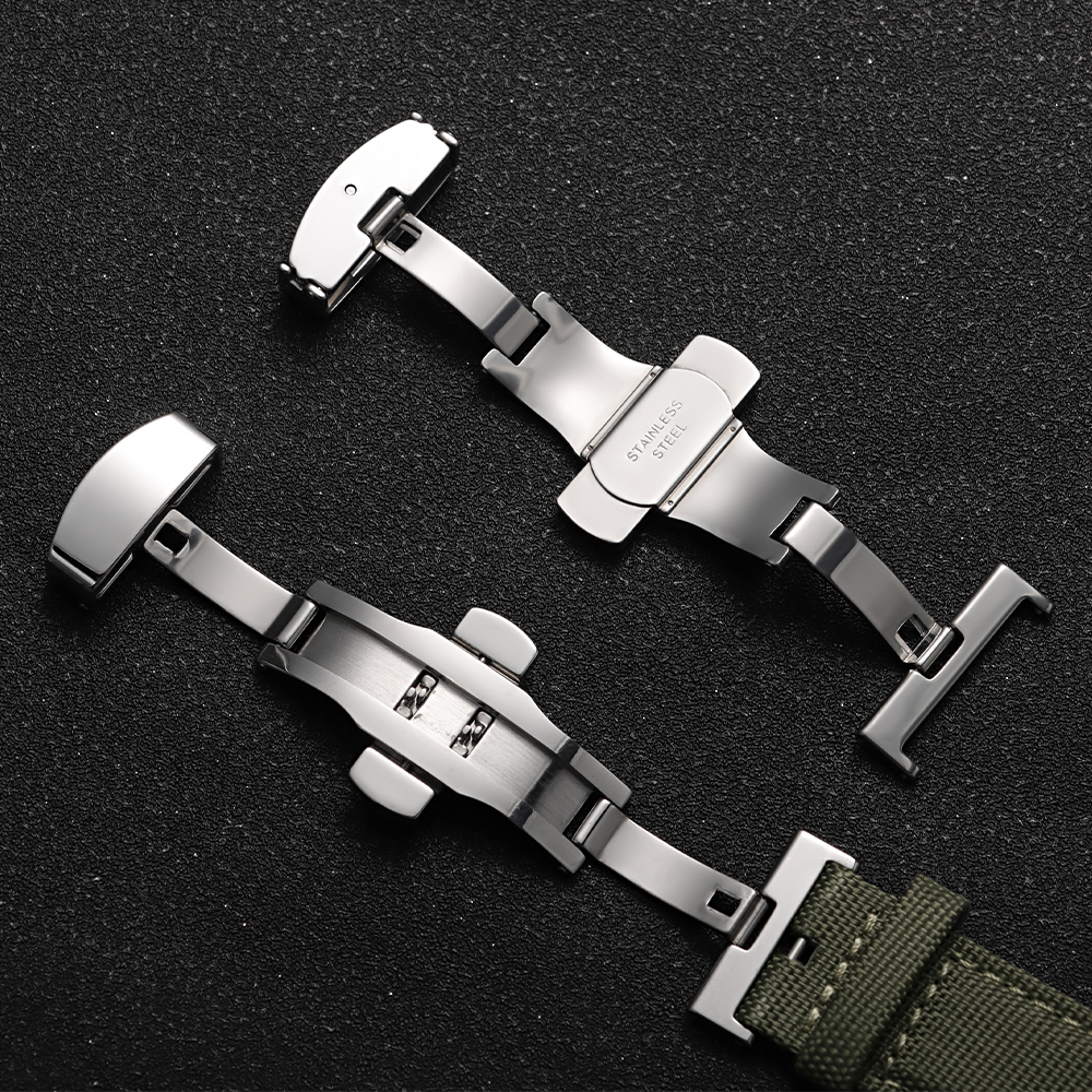 10/12/14/16/18/20/22mm Polishe - Butterfly Clasp Deployant のレビューと価格