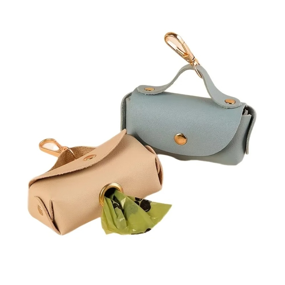 Elegant Leather Dog Poop Bag C - Leather Strap Quick Release のレビューと価格