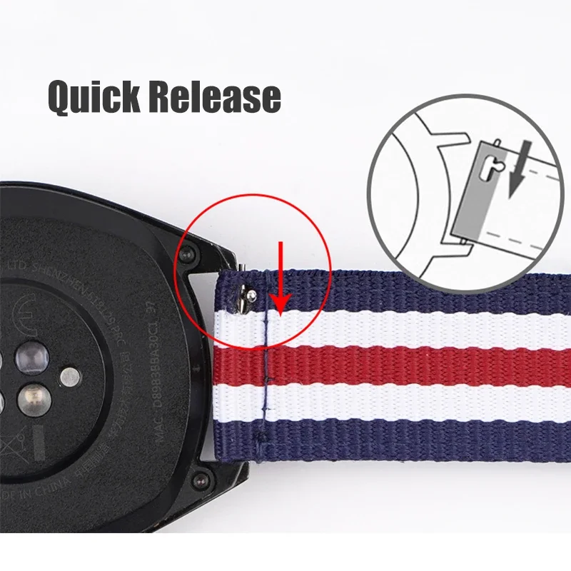 20mm 22mm Woven Nylon Strap fo - Canvas Strap Watch のレビューと価格
