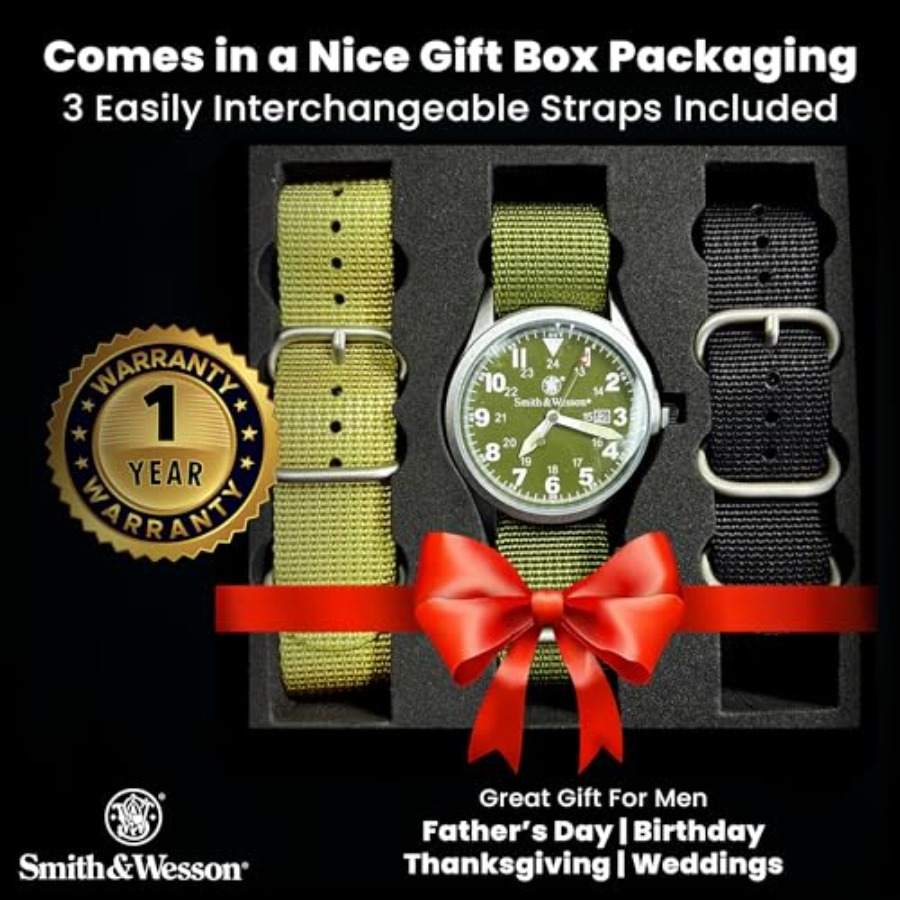 Men's Military Watch, 3 Interc - Canvas Strap Watch のレビューと価格