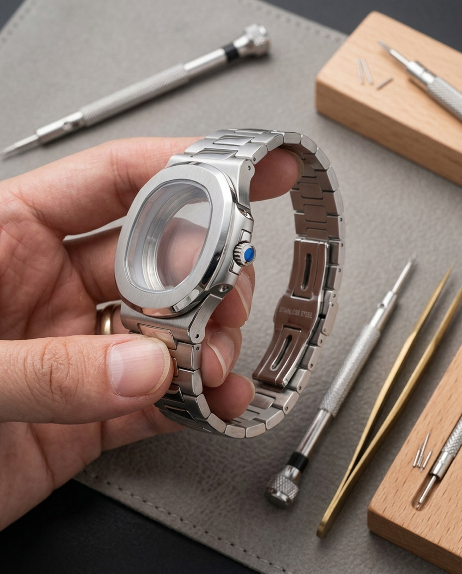 40mm Nautilus Watch Case Mod K - Butterfly Clasp Deployant のレビューと価格
