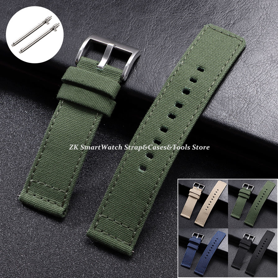 Nylon Watch Strap 20mm 22mm fo - Canvas Strap Watch のレビューと価格