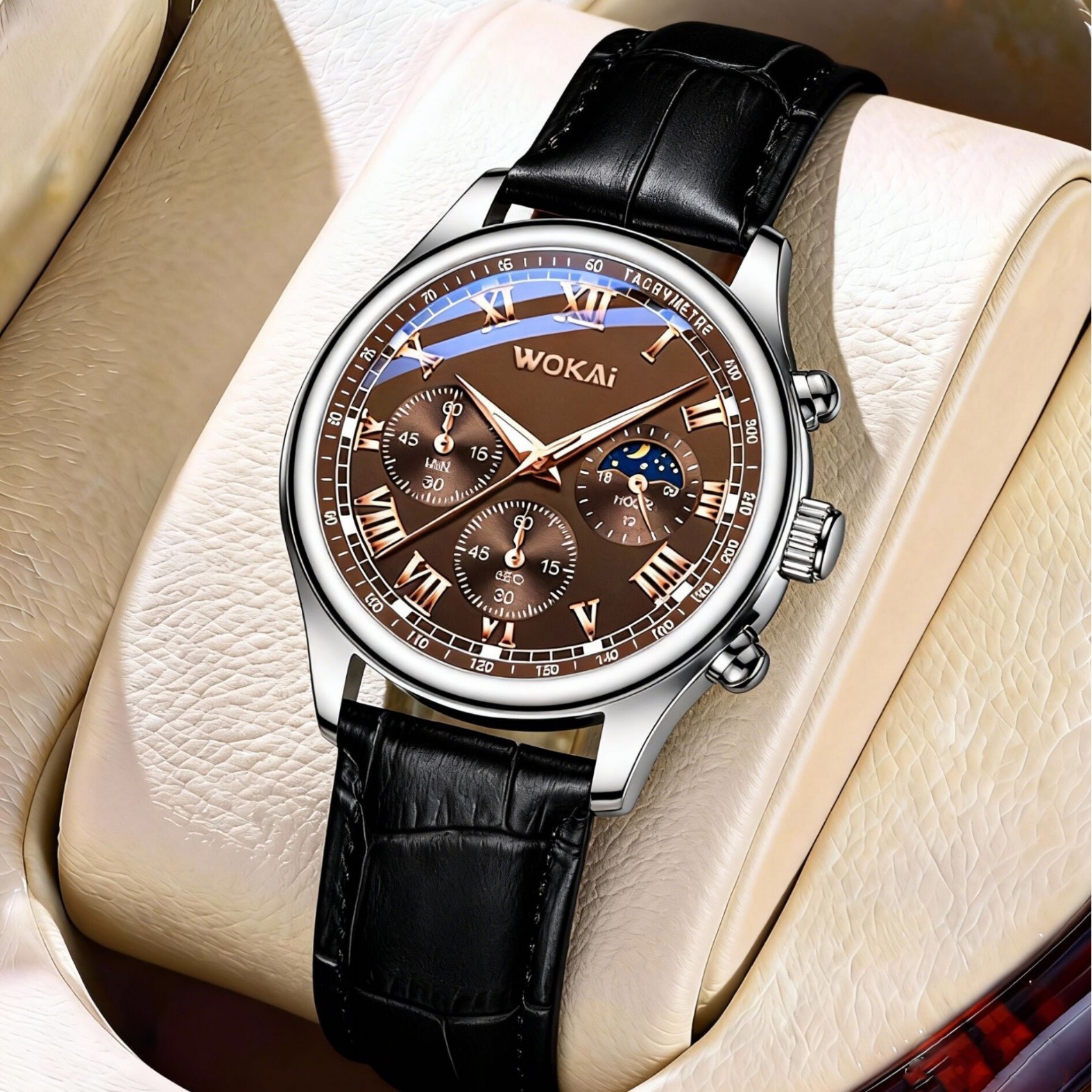 Luxury Men Business Watches Fa - Leather Watch Band Men のレビューと価格
