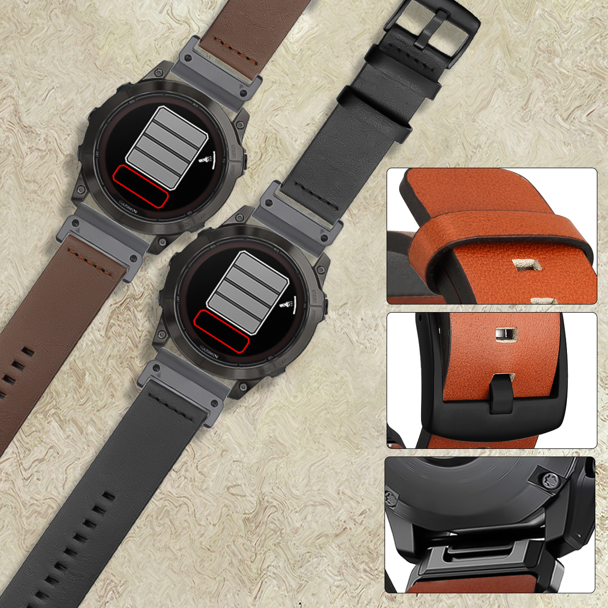 26mm 22mm Quick Fit Strap For  - Leather Strap Quick Release のレビューと価格