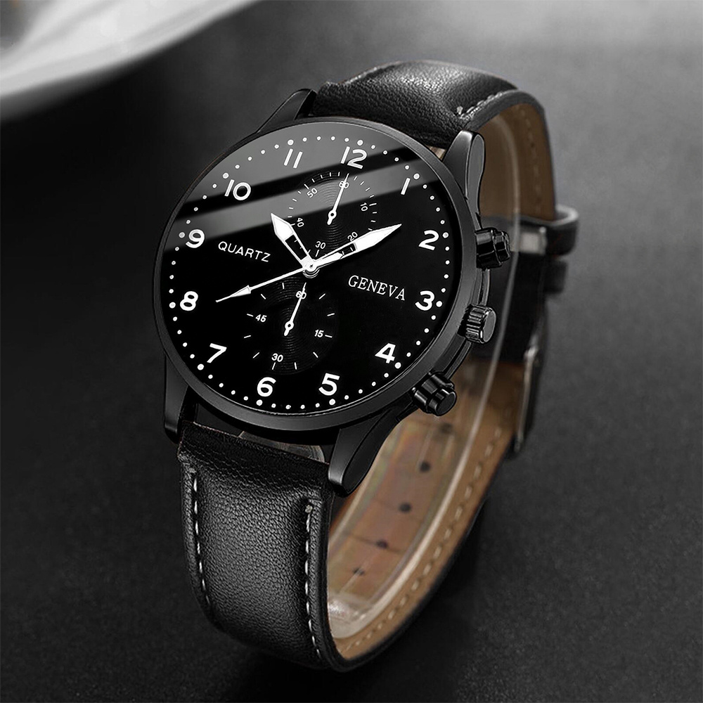 Fashion Men Business Watches C - Leather Watch Band Men のレビューと価格