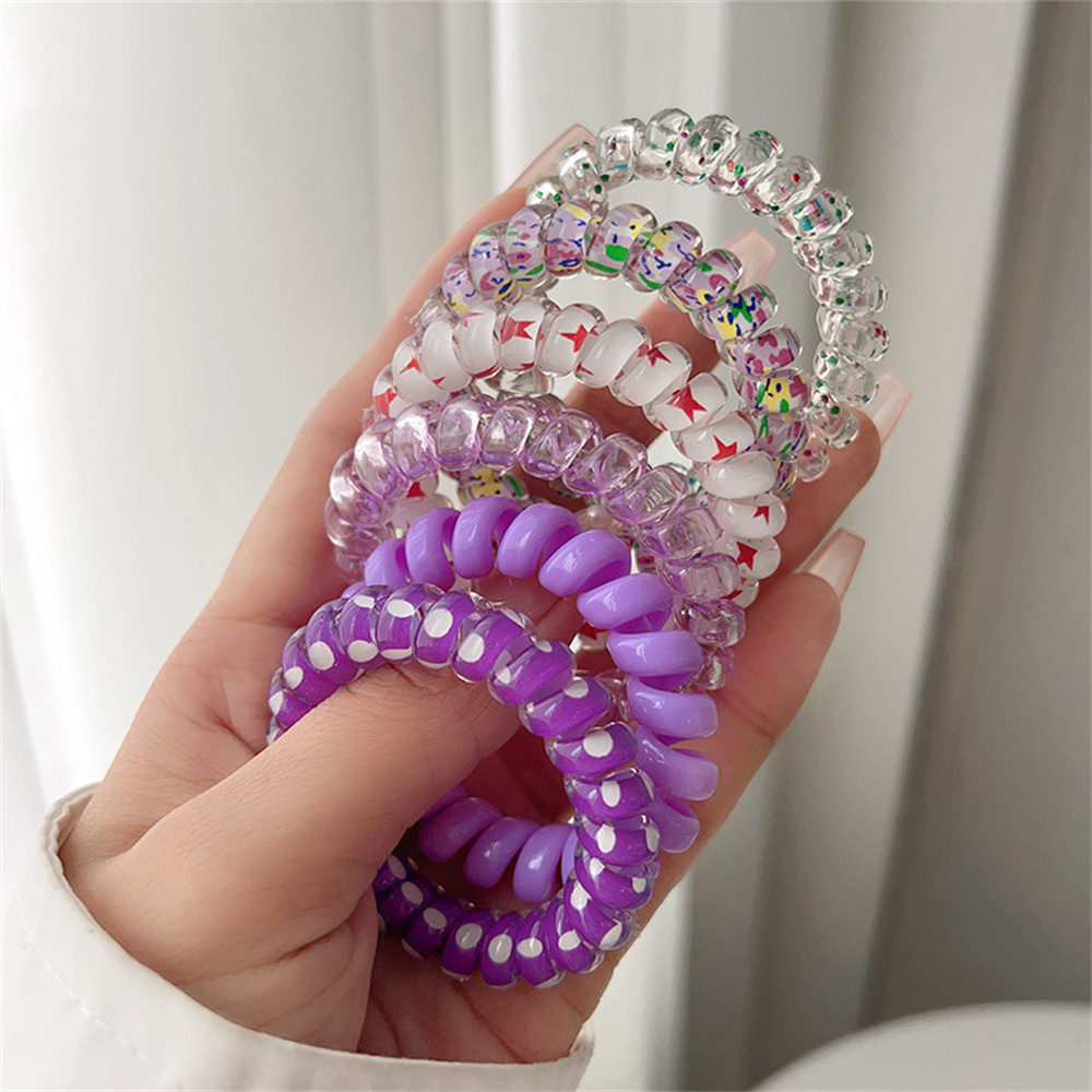 6pcs Sweet Cute Colorful Spira - Silicone Band Women のレビューと価格