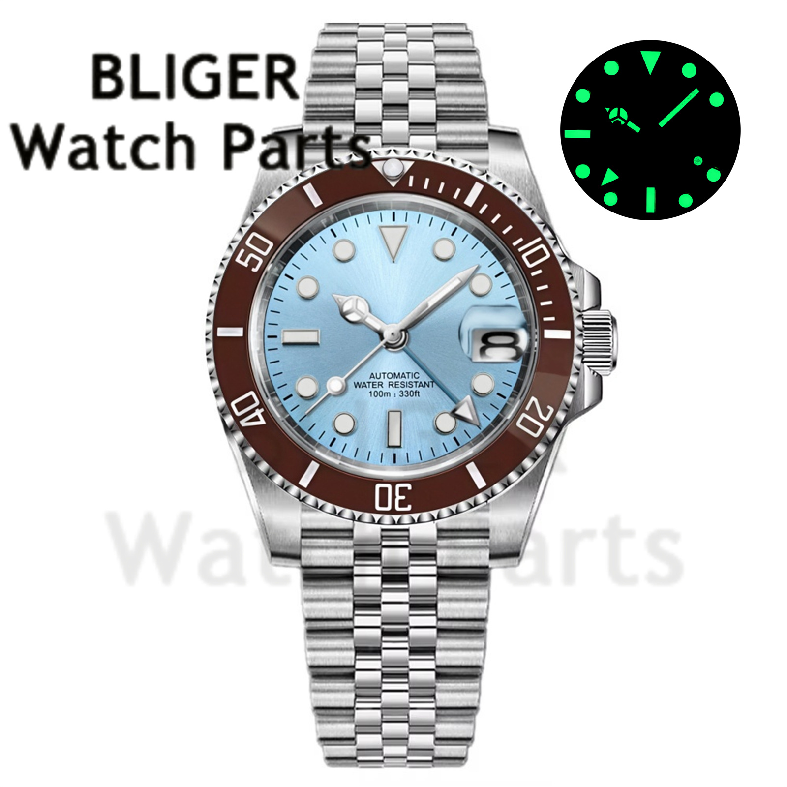 Custom Fashion GMT 40mm Men NH - Stainless Bracelet Diver のレビューと価格